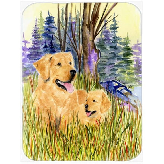 Golden Retriever Glass Cutting Board - Large, 15 x 12 in.