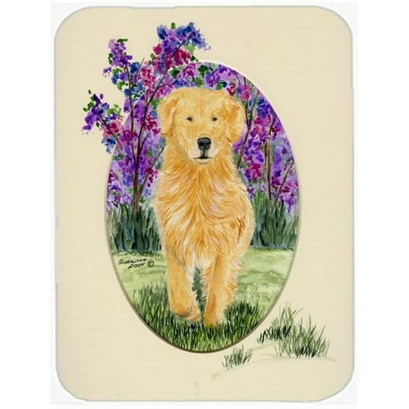 Golden Retriever Glass Cutting Board - Large