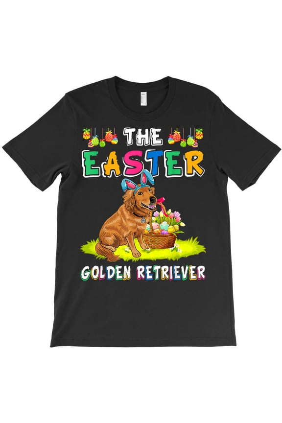Golden Retriever Goldie Dog The Easter Golden Retriever Bunny Ears - Holiday Favorite G12027 Unisex T-Shirt, Up to Size 5XL