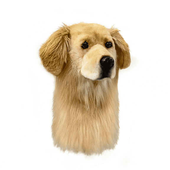 Golden Retriever Golf Club Headcover, Dog Golf Driver & Woods Club Cover, Golden Dog Golf Head Cover