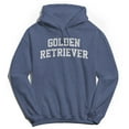 thumbnail image 1 of Golden Retriever Graphic Navy Heather Men's Cotton Pullover Hoodie, 1 of 1