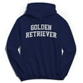 thumbnail image 1 of Golden Retriever Graphic Navy Men's Cotton Pullover Hoodie, 1 of 1