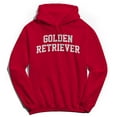 thumbnail image 1 of Golden Retriever Graphic Red Men's Cotton Pullover Hoodie, 1 of 1