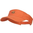 thumbnail image 1 of Golden Retriever Head Embroidered Pro Style Cotton Washed Visor - Orange OSFM, 1 of 5