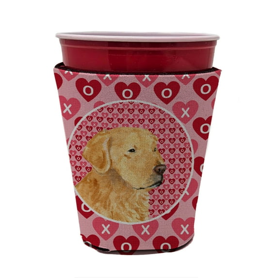 Golden Retriever Hearts Love Valentines Day Red Cup Hugger