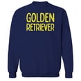 thumbnail image 1 of Golden Retriever Humor Graphic Navy Men's Crewneck Sweatshirt, 1 of 1