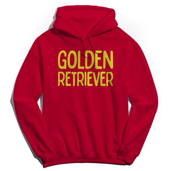 Golden Retriever Humor Graphic Red Men's Crewneck Sweatshirt Hoodie
