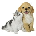 thumbnail image 1 of Golden Retriever & Kitten - Ultra Realistic Garden Statue, 1 of 4