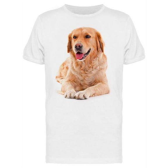 Golden Retriever Laying  T-Shirt Men -Image by Shutterstock, Male Medium