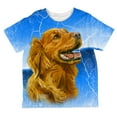 thumbnail image 1 of Golden Retriever Live Forever All Over Toddler T Shirt Multi 4T, 1 of 2