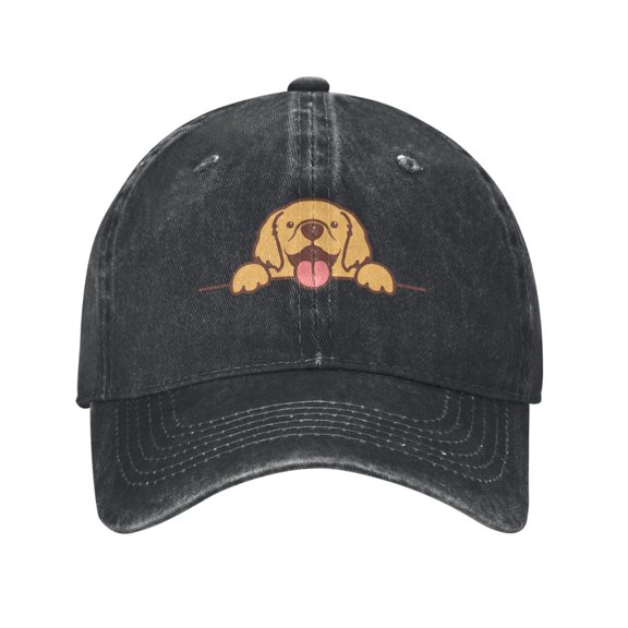 Golden Retriever Logo Unisex Adult Washed Denim Cotton Sport Outdoor Baseball Cap Adjustable Cowboy Baseball Hat