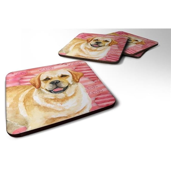 Golden Retriever Love Foam Coaster - Set of 4