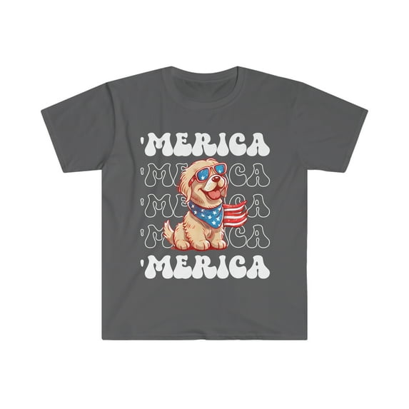 Golden Retriever 'Merica Patriotic T-Shirt Golden Retriever 4th of July