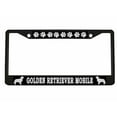 thumbnail image 1 of Golden Retriever Mobile Style Dog Metal License Plate Frame Personalized/Car Accessories Car Tag Holder Cover (Black/Black/Silver), 1 of 2
