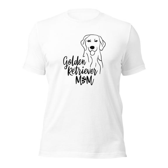 Golden Retriever Mom T-Shirt, Cute Dog Lover Gift, Pet Owner (White, 5XL)