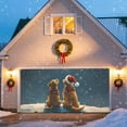 thumbnail image 1 of Golden Retriever Moon Garage Door Banner Covers, Christmas Winter Night Large Hanging Indoor/Outdoor Backdrop Background for Christmas Winter Party Decor, 6.9x8 FT, 1 of 1