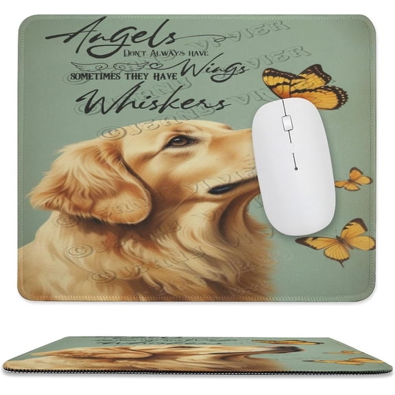 Golden Retriever Mouse Pad, Cute Dog Mouse Pad Design, Mouse Mat Non-Slip Rubber Base Computer Mouse Pads for Office Home Laptop 10"x12"