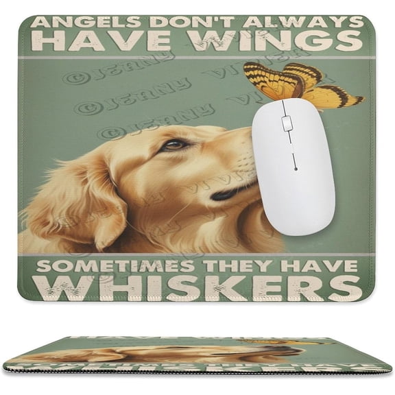 Golden Retriever Mouse Pad, Cute Dog Mouse Pad, Mouse Mat Rectangle Waterproof Mouse Pad Non-Slip Rubber Base MousePads for Office Laptop Computer 10"x12"