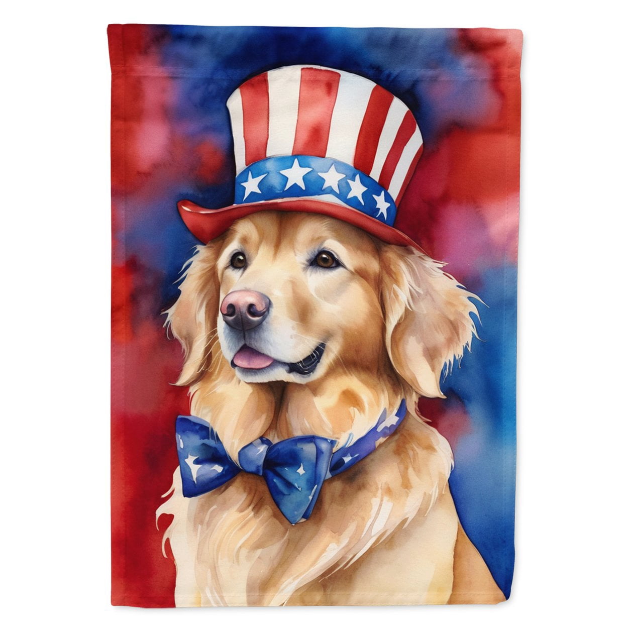 Golden Retriever Patriotic Garden Flag 11.25 in x 15.5 in