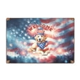 thumbnail image 1 of Golden Retriever Patriotic Welcome for 4Th of July Independence Day Horizontal Metal Aluminum Sign Goldens Dog Lover Gifts Idea Wall Art Home Decor - 00010, 1 of 5