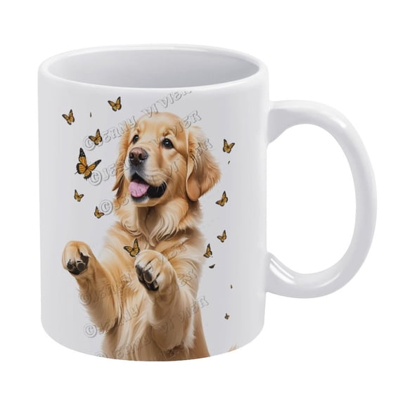 Golden Retriever Pet Mug, Golden Retriever Dog Personalized Coffee Mug Gifts For Mom Dad Dog Lovers, Custom Golden Retriever Dog Mug, Golden Retriever Dog Ceramic Mug Tea Cup 11oz