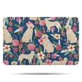 thumbnail image 1 of Golden Retriever and Pioneer Flower Bathroom Rugs Mat,Non Slip Microfiber Bathroom Rug,Rubber Backing,Soft Bathroom Mats for Bathroom Floor,Tub and Shower,17x27in(43x68cm), 1 of 5