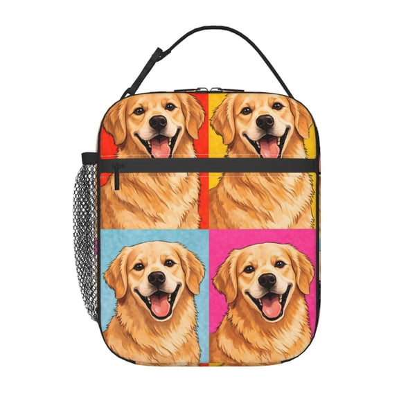Golden Retriever Pop Lunch Bag Portable Thermal Lunch Box for Men and Women