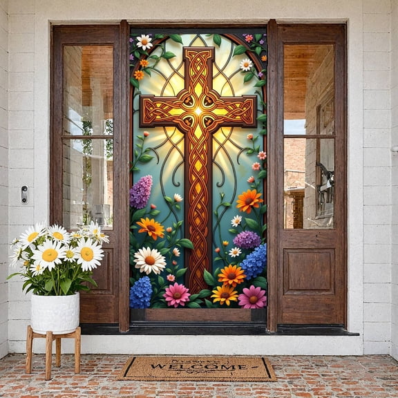 Golden Retriever Puppy Cute Puppy Display Colorful Floral Pet Garden Backdrop Cute Spring Vibe Floral Background for Pet Party Photo Shoot Outdoor Event