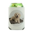 thumbnail image 1 of Golden Retriever Puppy Dog Knotty Blanket Can Cooler - Drink Sleeve Hugger Collapsible Insulator - Beverage Insulated Holder, 1 of 4