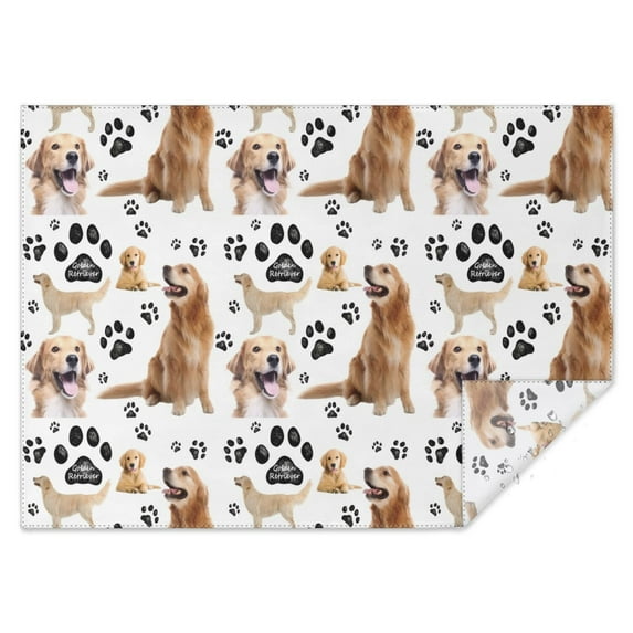 Golden Retriever Rectangle Tablecloth 60"x84",Waterproof Polyester Rectangle Table Cloth, Wipeable Spillproof Polyester Tablecloth for Dining, Camping, Indoor and Outdoor