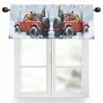 thumbnail image 1 of Golden Retriever Red Car Valances for Windows, 42 x 12in, Christmas Winter Snow Xmas Tree Rod Pocket Kitchen Valance Curtain Light Filtering Window Treatments for Living Room Bedroom, 1 Panel, 1 of 7