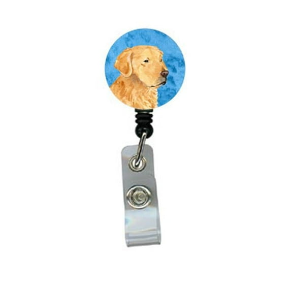 Golden Retriever Retractable Badge Reel Or Id Holder With Clip