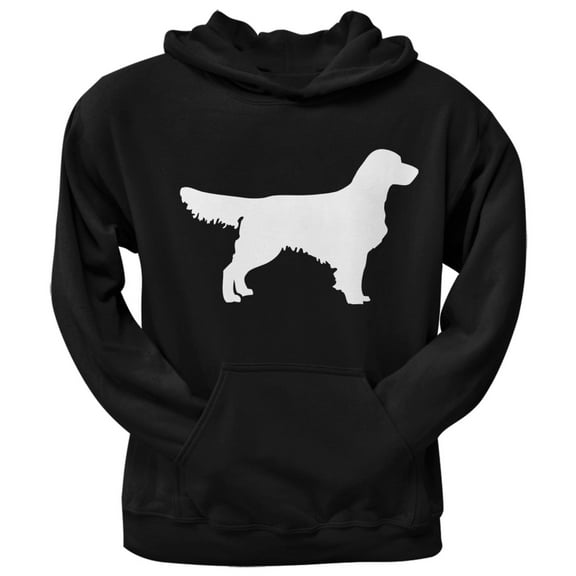 Golden Retriever Silhouette Black Adult Hoodie