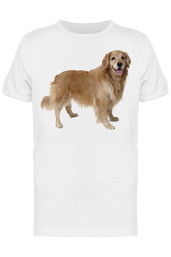 Golden Retriever Standing Look T-Shirt Men -Image by Shutterstock, Male Large