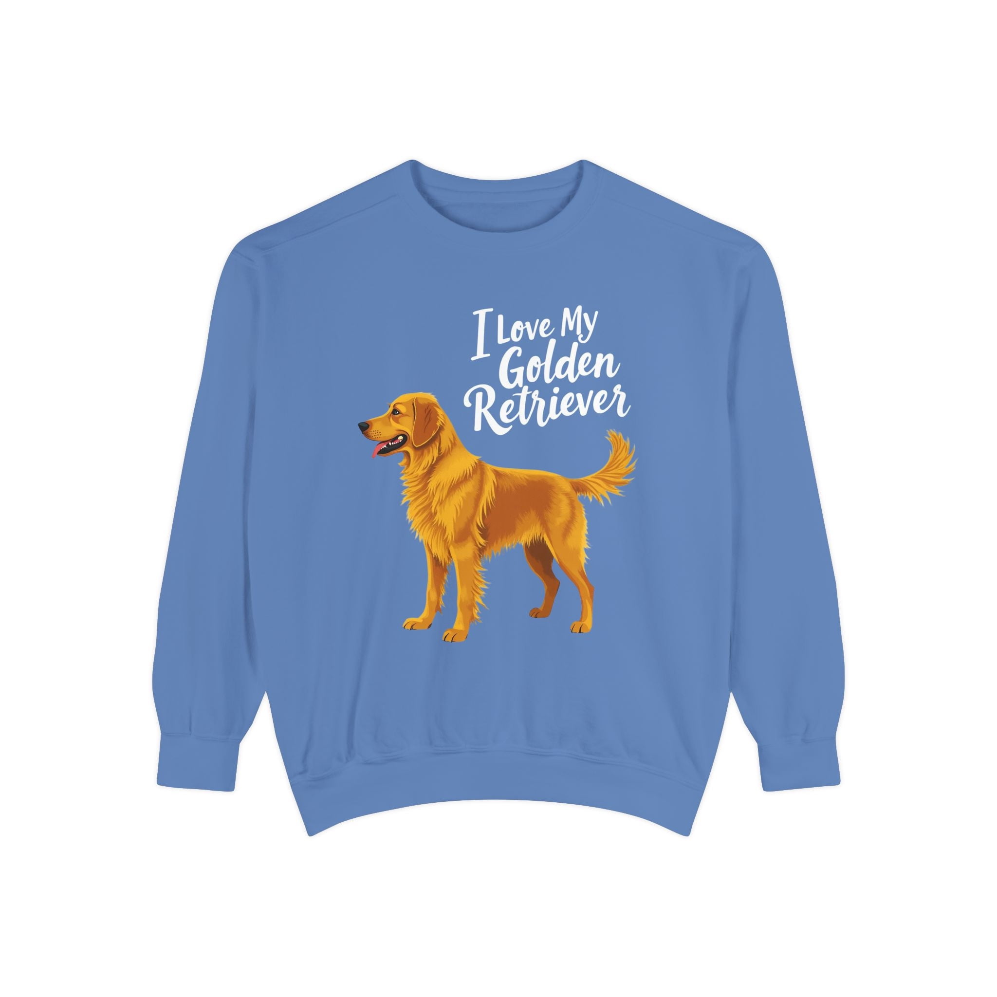 Golden Retriever Sweatshirt - 'I Love My Golden Retriever' Design ...