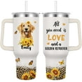 thumbnail image 1 of Golden Retriever Travel Tumbler for Women,40 oz Golden Retriever Vacuum Insulated Tumbler with Custom Name, 1 of 5