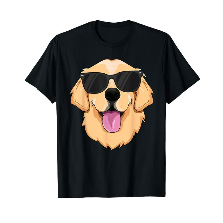 Golden Retriever T-Shirt For Kids Boys Girls Sunglasses Pet Golden Retriever T-Shirt For Kids Boys Girls Sunglasses Pet