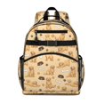 thumbnail image 1 of Golden Retriever and Bone Beige Backpack for School, Cute School Bag with Adjustable Shoulder Straps and Padded Back, 15.25"x11.5"x5.25", 1 of 5