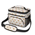 thumbnail image 1 of Golden Retriever and Dog Paw Print Insulated Lunch Box for Women Men, Medium Leakproof Cooler Bag with Adjustable Strap, 10"x6.7"x8", 1 of 6