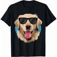 thumbnail image 1 of Golden Retriever with Sunglasses T-Shirt, 1 of 7