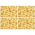 thumbnail image 1 of Golden Retrievers and Pioneer Flower Summer Placemats Table Placemats Set Of 4-Linen Kitchen Washable Placemats Table Mats 12x18 Inch Non-Slip Heat Resistant, 1 of 6