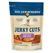 Golden Rewards Adult Dry Dog Jerky Cut Treats with Real Duck, 36 oz Bag