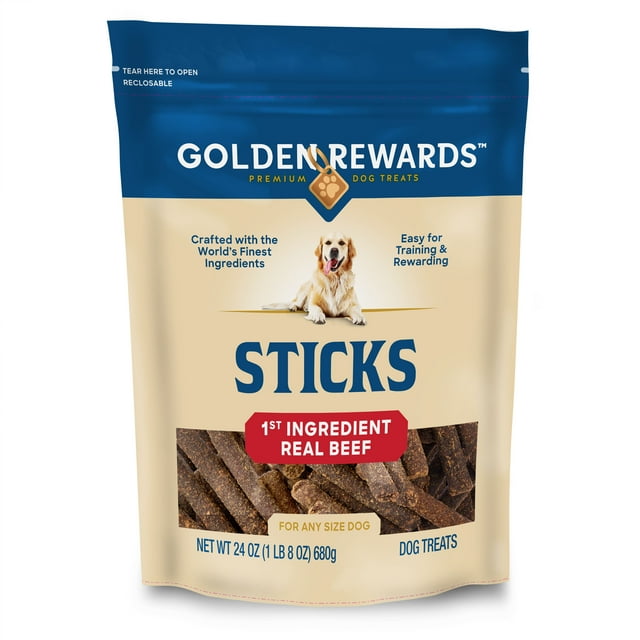 Golden Rewards Chicken Dry Stick Treats for Dogs, 24 oz Bag