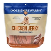 Golden Rewards Chicken Flavor Premium Dry Jerky Treats for All Dogs, 64 oz