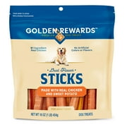 Golden Rewards Chicken and Sweet Potato Dual Flavor Treat Sticks for Dogs, 16 oz Bag