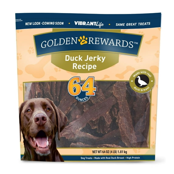 Golden Rewards Duck Flavor Jerky Dog Treats, 64 oz
