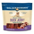 thumbnail image 1 of Golden Rewards Duck Flavor Premium Dry Jerky Treats for All Dogs, 64 oz, 1 of 11