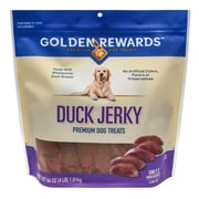 Golden Rewards Duck Flavor Premium Dry Jerky Treats for All Dogs, 64 oz