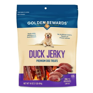 Golden Rewards Duck Jerky Premium Dog Treats, 16 oz