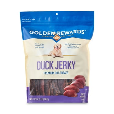 Golden Rewards Duck Jerky Premium Dog Treats，32 oz